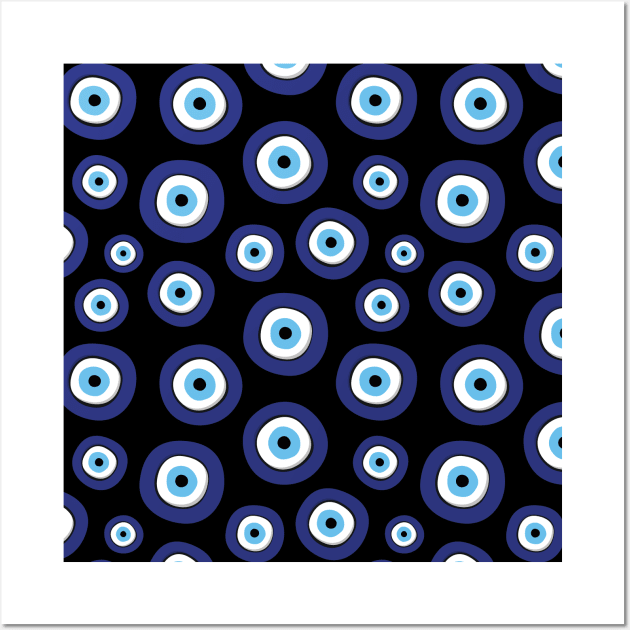 Greek Evil Eye Pattern Wall Art by sifis